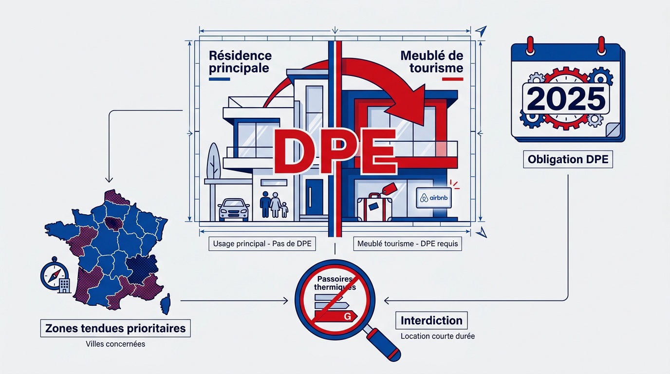 Réglementation DPE pour les locations saisonnières et meublés de tourisme